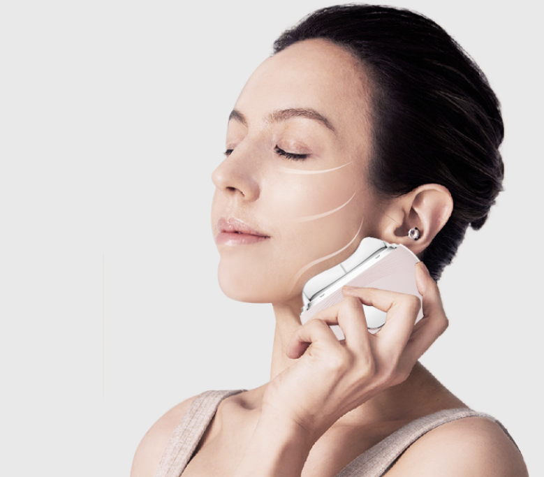 Appareil de modelage  Gua Sha Visage & Cou EMS – Lumière LED Anti-Âge & Raffermissante