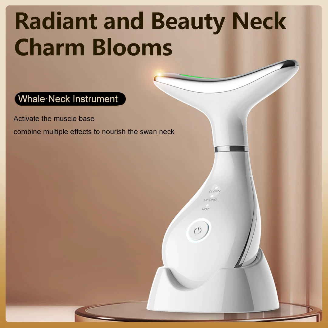 Appareil de Lifting EMS Visage & Cou | Massage Raffermissant Anti-Rides LED Photon